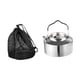 thumbnail image 4 of Hervidor de agua para acampar, estufa, tetera de calentamiento rápido, 1,2 l, con bolsa de transporte, cafetera, tetera para acampar, mochileros y Mango negro, 4 of 8