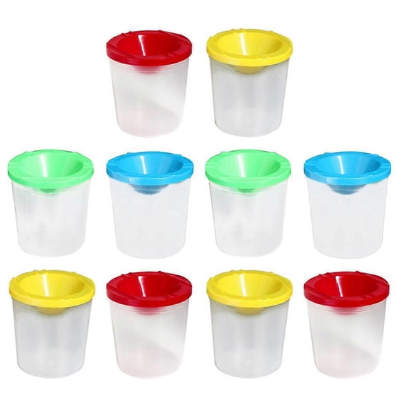 10pcs Pen Washing Holder Anti-falling Graffiti Tool Children DIY Wash Cup Painting Accessory for Students Painters (Random Color)
