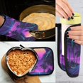 thumbnail image 5 of Yayeee Oven Mitts and Pot Holder Set of 4 Heat Resistant Kitchen Gloves Baking Hot Pad, Green Digital Art, 5 of 5