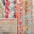 thumbnail image 3 of SAFAVIEH Madison Christabella Overdyed Striped Area Rug, Blue/Orange, 6'7" x 6'7" Square, 3 of 9