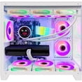 thumbnail image 2 of Hoengager Nereid Gaming PC -AMD Ryzen 7 5700X3D 3.0 GHz, RTX 4060 TI 16G ,32GB DDR4 RAM 3200MHz,1TB PCIe SSD, WIFI&Bluetooth ,Windows 11 Pro 64-bit -White, 2 of 7