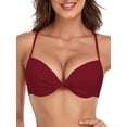 thumbnail image 1 of RELLECIGA Women's Push Up Bikini Top Twist Front Underwire Bathing Suit, 1 of 6