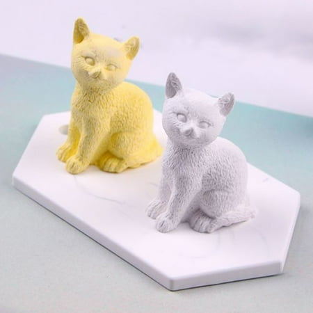 3d Petit Chat Bougie Moule Moule De Savon Moule Chocolat Moule Diy Savon Moules De Decoration De Gateau Outils Walmart Canada