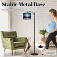 thumbnail image 4 of Arc Floor Lamp with Adjustable Lampshade Winter Mountain Landscape Snowy Trees Sunlit River Standing Lamp 3 Color Temperatures Dimmable Tall Pole Lamp with Foot Switch for Bedroom Over Couch, 4 of 8