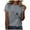Grey, variant on Summer Tops for Women Striped Short Sleeve Womens Neck Tops Casual Workout Women Short Sleeve Shirt Sports T Shirt Womens Long Compression New Day Stretch Shirts Size Small White 2XL