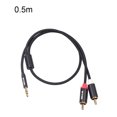 thumbnail image 2 of Gwong Electrónica Cable adaptador de cable de audio estéreo auxiliar de 3RCA a 2RCA a 2RCA para el altavoz del teléfono, 2 of 7