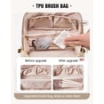 thumbnail image 3 of Bolsa de cosméticos EACHY, bolsa de maquillaje de viaje impermeable F-Brown, 3 of 7