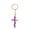 Multicolor, variant on Resin Stone Cross Keychain, Color Resin Crosses Keyring for Women, Key Ring Accessories Bag Charms