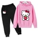 thumbnail image 4 of Conjuntos de sudaderas con capucha de Hello Kitty, conjunto de ropa para niñas de 4 a 14 años, ropa para niñas, camisetas, pantalones, trajes, trajes deportivos, sudaderas con capucha, 4 of 5