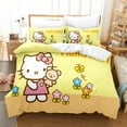 thumbnail image 5 of Cute Cartoon KT Cat Duvet Cover Pillowcase Three-piece Set Quilt Cover Pillowcase Two-piece Set, 5 of 5