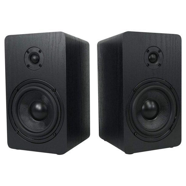Rockville 2 RockShelf 58B 360W Negro 5.25" - Altavoces de estantería de Cine en casa, 8 ohmios, V2