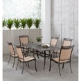 thumbnail image 4 of Hanover Fontana 7-Piece Outdoor Dining Set with 6 Sling Chairs and a 38-In. x 72-In. Cast-Top Table, 4 of 10