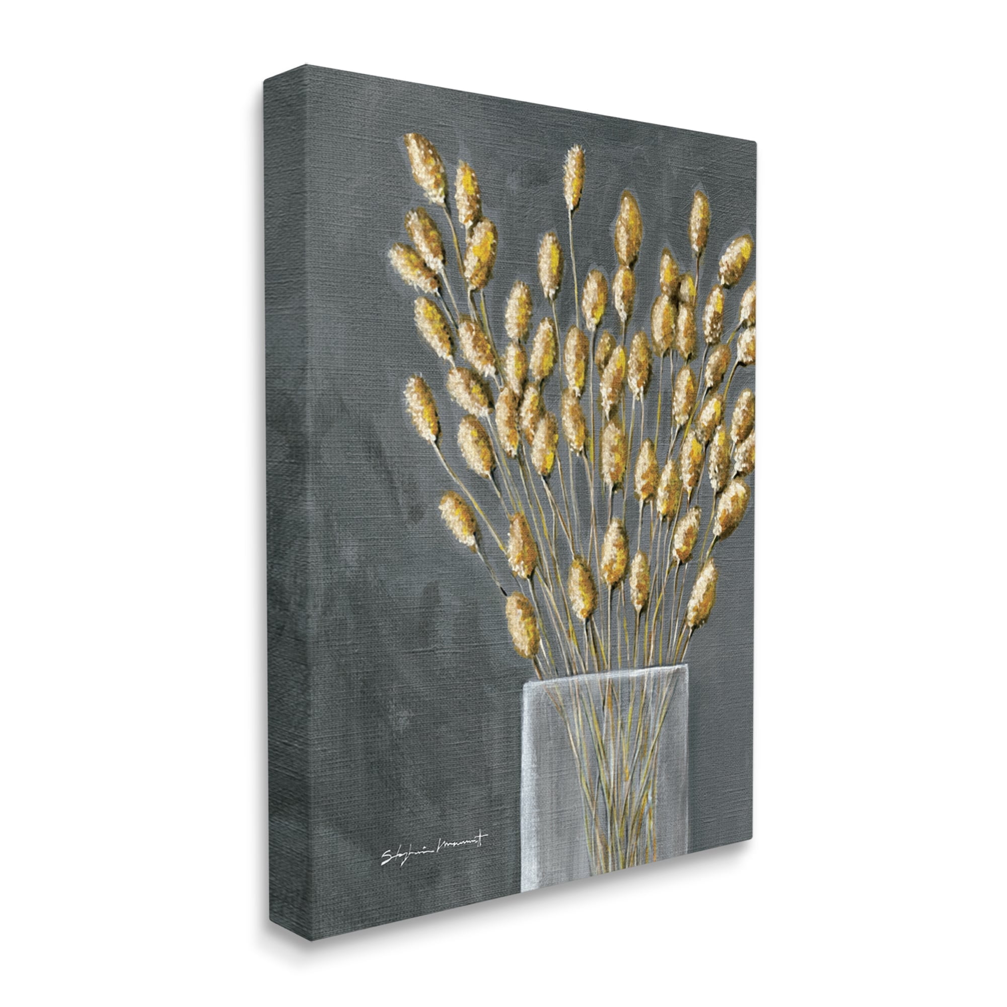 Stupell Grain Botanicals Country Arrangement Botanical & Floral Painting Gallery Wrapped Canvas Print Wall Art