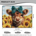 thumbnail image 7 of KUIFORTI Sunflower Cow Print Universal Car Trunk Mat Easy to Clean Car Cargo Liner Vehicle Interior Accessories Anti-Slip Suitable for Most Car Automotive Trunk Protection Mat, 7 of 7