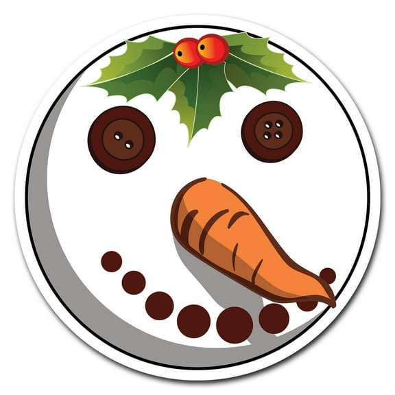 SignMission Circular Rigid Plastic Sign 12" Tall - Snowman | Plastic Sign |  Made in the USA