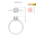 thumbnail image 5 of ANGARA IGI Certified Lab Grown 1 Ct Diamond Engagement Ring for Women in 14K White Gold (Size-5.5mm| Color-F-G| Clarity-VS) | April Birthstone, Anniversary, Jewelry Gift for Women | Diamond Ring, 5 of 7