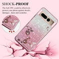 thumbnail image 3 of Cover for Google Pixel 7 Pro Case Clear Glitter Sparkle Aesthetic Google Pixel 7 Pro Phone Case Silicone Soft Flower Anti-Scratch Shockproof Funda Purple Slim (Pink), 3 of 14