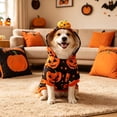 thumbnail image 5 of Halloween Dog Pajamas, Adorable Pumpkin Dog Pjs Pet Onesie Stretchable Doggy Clothes 4 Legs Festival Doggie Jammies Cat Pajamas Halloween Costumes, 5 of 7