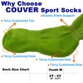 thumbnail image 4 of COUVER Kids Child Youth Midcalf Softball Baseball Socks, Blue, 6 Pairs Set, 4 of 4