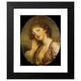 thumbnail image 2 of Jean-Baptiste Greuze 20x24 Black Modern Framed Museum Art Print Titled - The Listening Woman (1780s), 2 of 5