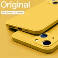 thumbnail image 1 of Soft Square Liquid Silicone Case For iPhone 15 14 11 13 12 Pro Max Mini Plus X XR XS Max 7 8 SE 2022 Protective Back Cover yellow For iPhone 7 8 plus, 1 of 6