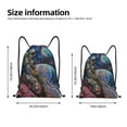 thumbnail image 2 of Sikiie Rainbow Astronaut Space Landscape Drawstring Backpack Drawstring Bags, Draw String Back Bag for Sports, Gym, Travel, Swimming, Beach-Small, 2 of 6