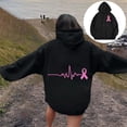 thumbnail image 2 of Bovemsi Sweatshirt for Women Breast Cancer Awareness Ribbon Hoodies Oversize Fleece Soft Long SLeeve Pullover Top Camo Hoodie, 2 of 5