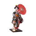thumbnail image 3 of Estatua de escritorio de muñeca geisha, kimono japonés de 12 pulgadas, figura artesanal tradicional, Estilo A, 3 of 9