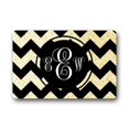 thumbnail image 1 of RYLABLUE Monogram Flower Pattern Doormat Floor Mats Rugs Outdoors/Indoor Doormat Size 23.6x15.7 inches, 1 of 1