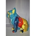 thumbnail image 3 of Nifao Graffiti Looking French Bulldog with Glasses Resin Statue – Home Decor Sculpture, 19"L x 12"W x 19"H, 3 of 14