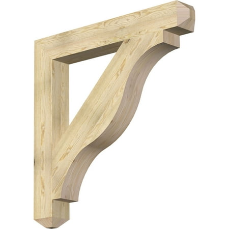 

Ekena Millwork 6 W x 46 D x 46 H Funston Craftsman Rough Sawn Bracket Douglas Fir