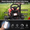 thumbnail image 4 of Funcid 24 Volt Ride on Toys with Remote, 5 AH Electric Ride on Vehicles for Kids, 240W Ride on Tractor, Power Car Wheels w/ Detachable Trailer, Bluetooth, Music, Taillight & Light Switch, Red, 4 of 7