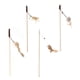 thumbnail image 1 of GOOHOCHY 4 juguetes para gatos con mango de madera, con forma de palo para coquetear, con colgante de plumas de peluche y cascabel para jugar en casa (estilos variados)., 1 of 8