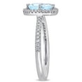 thumbnail image 3 of Everly Women's Aquamarine 14K White Gold Engagement Ring, 3 of 8