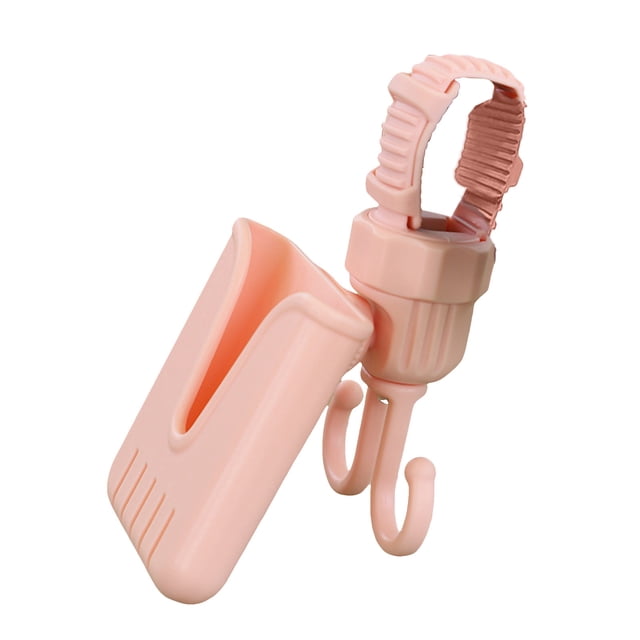 Pink Stroller Hook And Phone Holder Combo With Removable Mounting Slot For Everyday Use Universal Bag Hanger For Shopping And Travel Convenient Parent Accessories 0.3 Lb