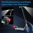 thumbnail image 6 of HiQiS 350W Electric Scooter, 18-21 Miles Range, 19 MPH Top Speed, Foldable Commuting E-Scooter with Dual Braking and APP Control for Adults and Teens Blue, 6 of 10