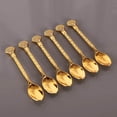 thumbnail image 3 of Metal Swan Base Holder with 6 Teaspoons for Dessert Alloy Gold Creative Ice Cream Coffee Gold, 3 of 9