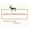 thumbnail image 2 of Pela Studio 14x12 White Modern Wood Framed Museum Art Print Titled - St. Nicks Reindeer Express, 2 of 4
