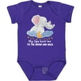 thumbnail image 3 of Inktastic My Opa Loves Me to the Moon and Back Elephant Family Boys or Girls Baby Bodysuit, 3 of 5