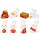 thumbnail image 2 of Adorable Bunny Statues Made of Resin for Decor Use Assorted Color Miniature Figurines 8Pcs, 2 of 4