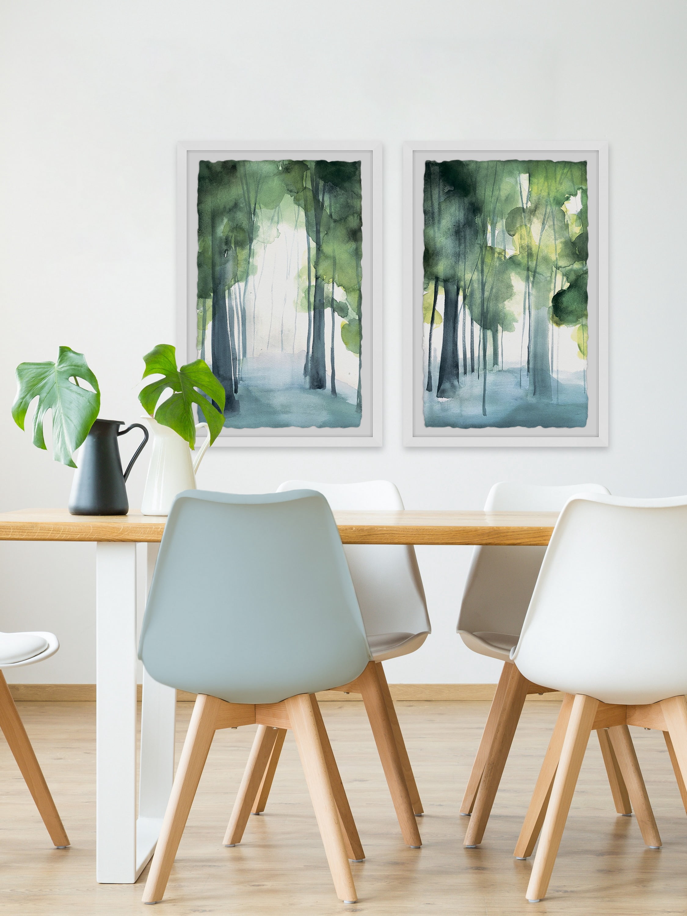 Marmont Hill Through the Haze II Diptych by Christine Lindstrom