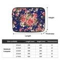 thumbnail image 3 of Vintage Roses navy blue Portable Laptop Sleeve Compatible with MacBook Air Notebook Computer Case for Men Women College School Students, 3 of 7