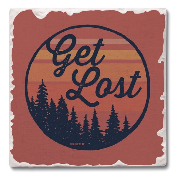 Thirstystone Get Lost Single Tumbled Tile Stone Coaster Create Your Own Set