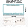thumbnail image 3 of Easter Cute Bunny and Carrot License Plate Frame - 2 Pack Universal Stainless Steel License Plate Holder with Screws & Chrome Caps, 2 Holes Car License Plate Cover for US Vehicles Decorative, 3 of 7