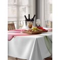 thumbnail image 6 of Pink Tulip Table Cloth, Modern Blossom Pastel White Floral Petal Waterproof Tablecloth for Rectangle Tables, Reusable Washable Fabric Table Cover for Restaurant Kitchen Dining Tables 60"x102", 6 of 6