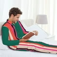 thumbnail image 6 of Gaeub Vertical Stripes Print Mens Pajama Set, Long Sleeve Pajamas for men,Lightweight Button Up Sleepwear,Lounge Pjs Set with Pockets-Medium, 6 of 7