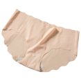 thumbnail image 1 of Sonducket Ropa interior de mujer Calzoncillos de cintura baja sin costuras Bragas de color sólido, Blanco, M Prendas para la parte inferior del cuerpo color de piel L Sonducket AP001621-11B, 1 of 1