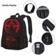 thumbnail image 3 of Fotbe Red Gothic Skeleton Throne Set Escolar 3 en 1 para Niños - Mochila Duradera con Lonchera Aislante y Estuche para Lápices - Mochila Escolar para Niños y Niñas, 3 of 7