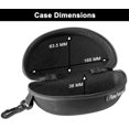thumbnail image 2 of GFDYREE Zipper Shell Sunglass Case, Belt Loop and Clip (Black), 2 of 6