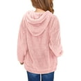 thumbnail image 2 of Sherrylily Girls Fuzzy Fleece Pullover Hoodies Sweatshirt Casual Loose Outwear Coat with Pockets 4-15 Years, 2 of 3